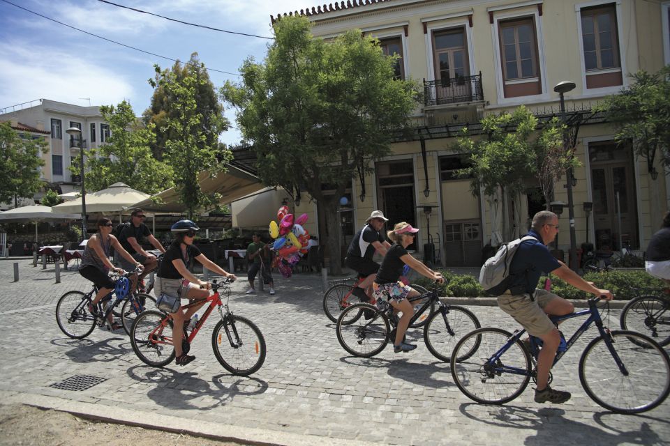 Athens: Bike Tour of Athens Historical Centre - The break with Acropolis views: coffee and chocolate waffle, done at the right time