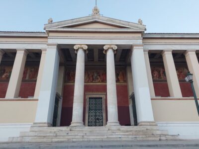 Athens: City Highlights Nighttime Walking Tour in Spanish - Meeting at the National Library: the route’s “why this starts here” moment