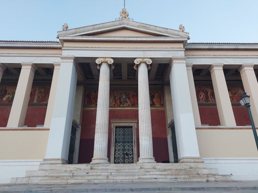 Athens: City Highlights Nighttime Walking Tour in Spanish - Meeting at the National Library: the route’s “why this starts here” moment