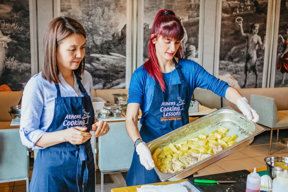 Athens: Greek Cuisine Cooking Class and 3-Course Dinner - Eating Your Work: Wine, Group Energy, and Possible Acropolis Views