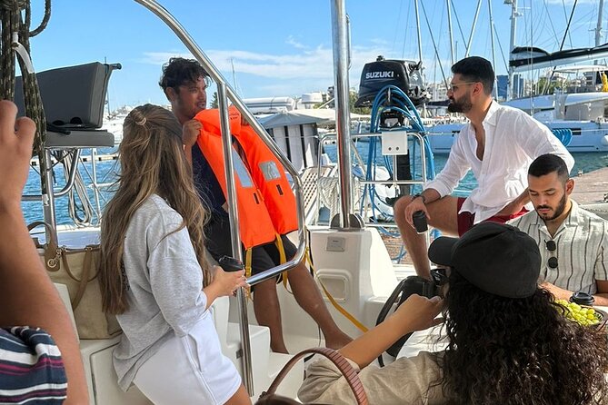 Athens Riviera Private Sail Catamaran with Meal and Wine - Stop 1: heading to Vouliagmeni Bay for your first swim